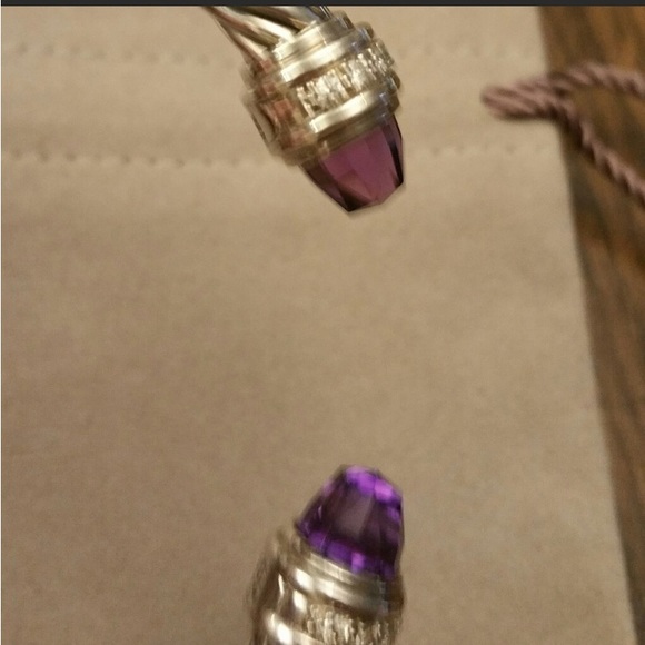 David Yurman Amethyst & Pave Diamond Cuff - Picture 3 of 3